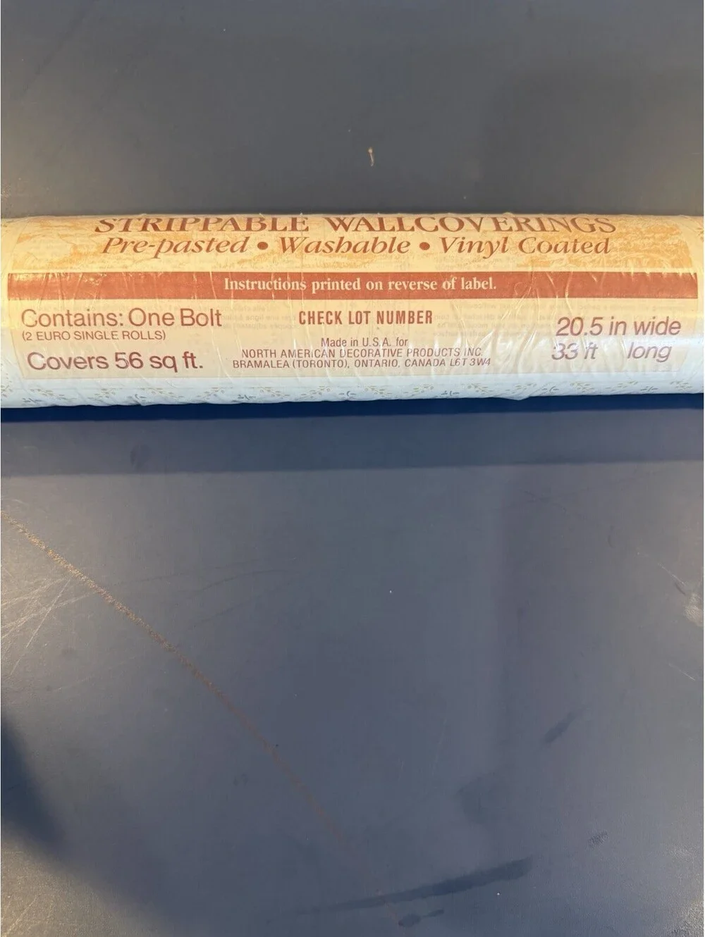 Vtg Signature Country Co-Ordinates Vinyl Coated Wallpaper 56sq Ft Floral New